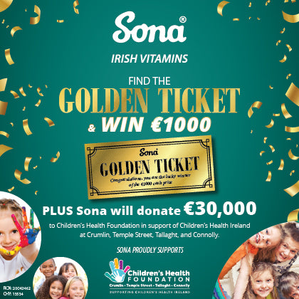 Sona's GOLDEN TICKET campaign in aid of Children’s Health Foundation