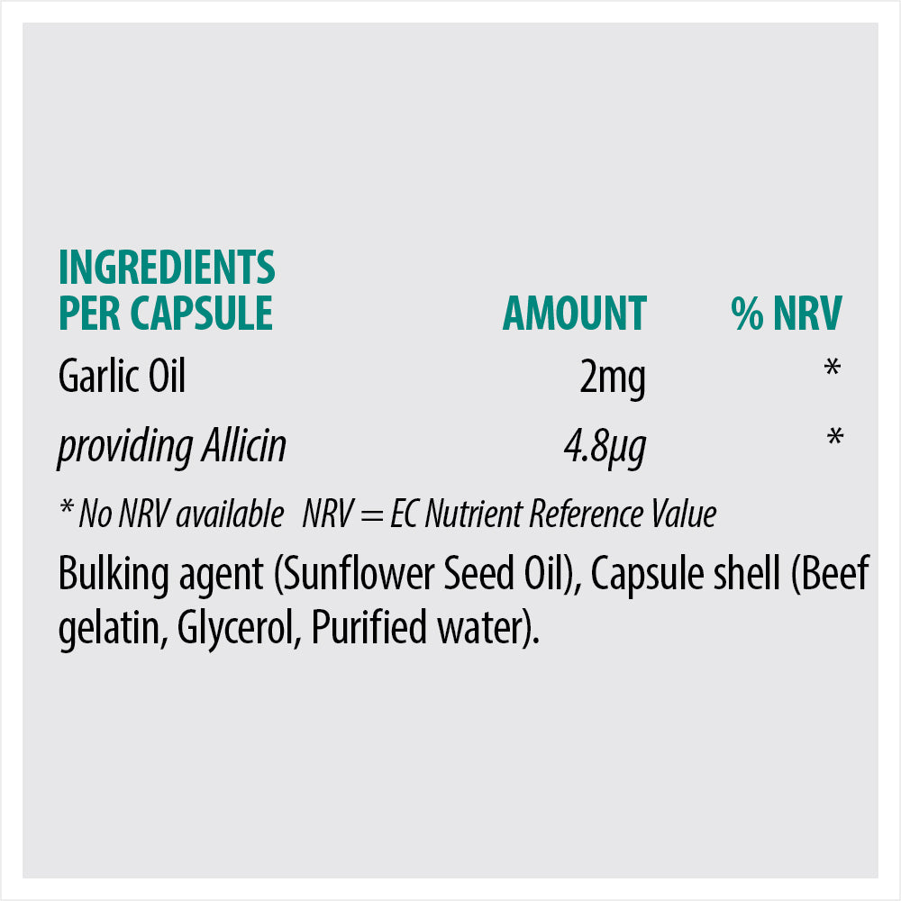 Garlic - Odourless Garlic Oil Capsules
