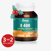 Sona E 400, natural Vitamin E capsules. Reduces skin aging effects, heals scars and prevents damage from pollution or cigarette smoke.