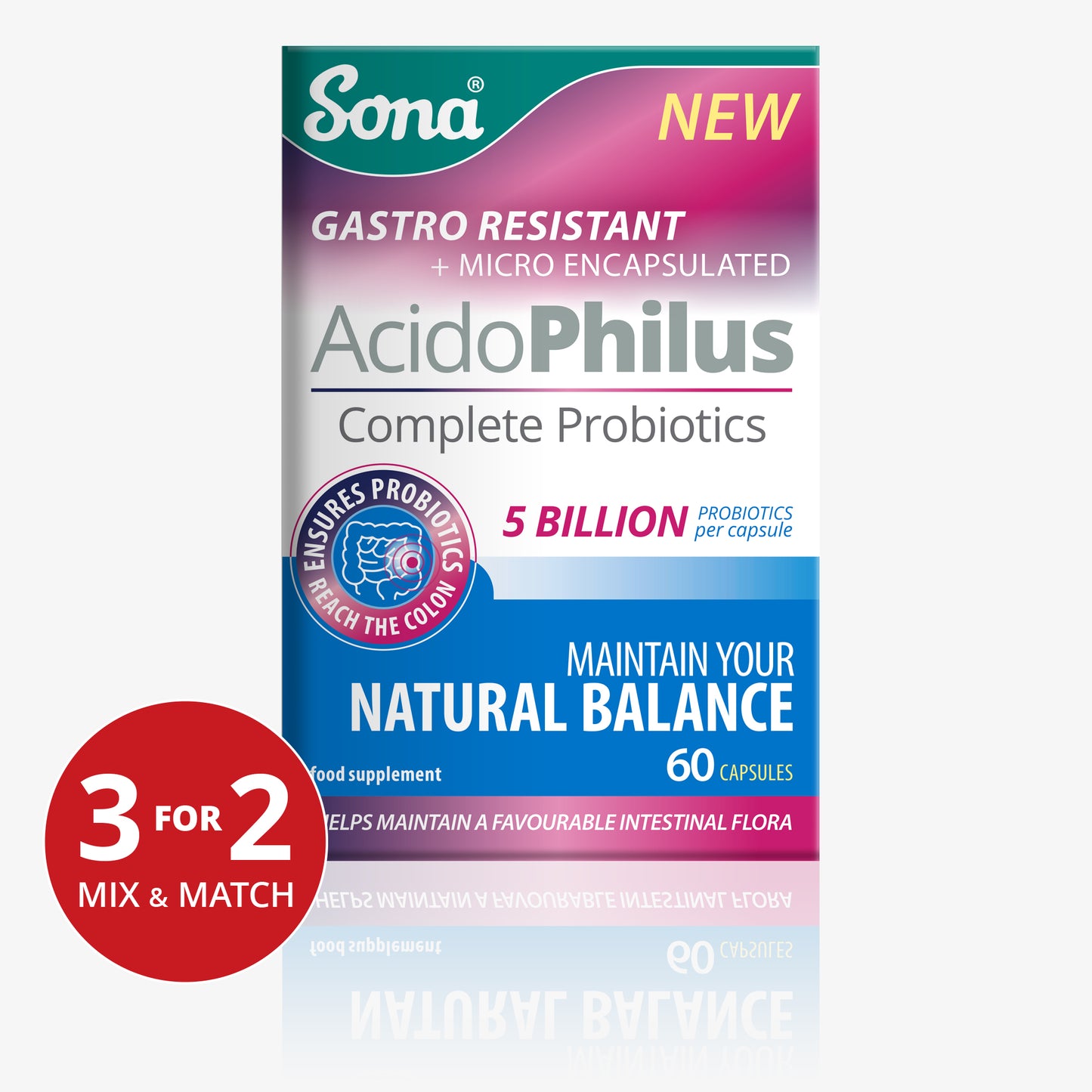 AcidoPhilus Complete - Gastro Resistant + Micro Encapsulated Probiotic Capsules