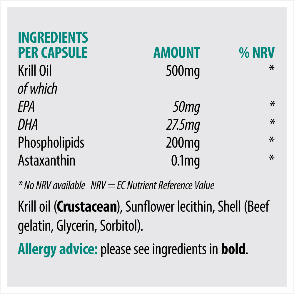 Krill Oil - 500mg Pure Krill Oil Capsules