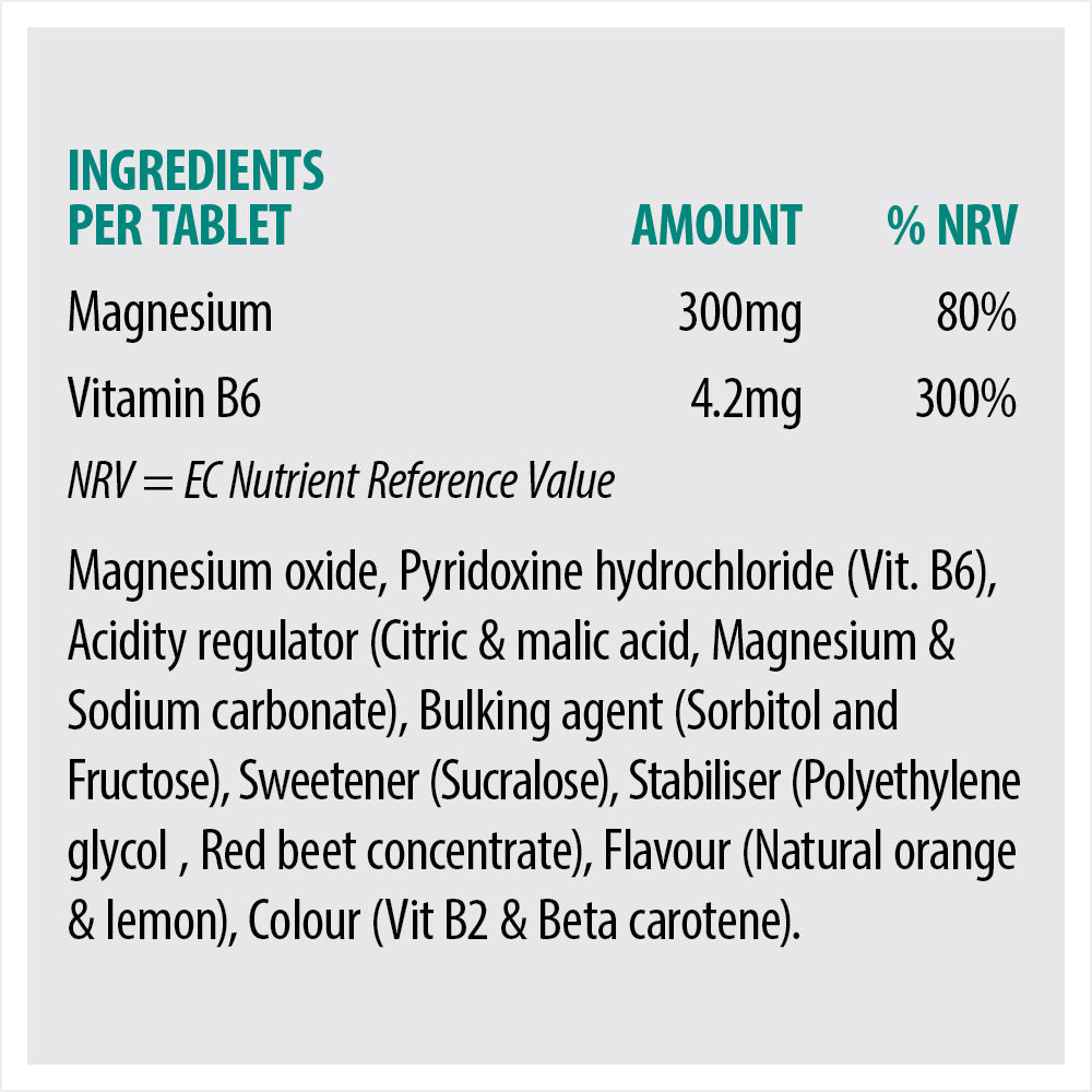 Magnesium 300mg with Vitamin B6 Effervescent Tablets