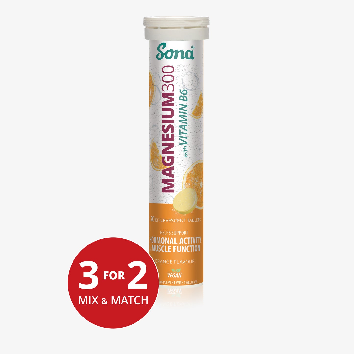 Magnesium 300mg with Vitamin B6 Effervescent Tablets
