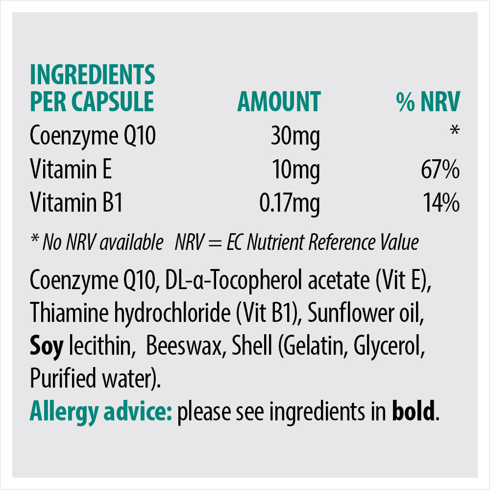CoQ10 30mg - Coenzyme Q10 30mg Capsules