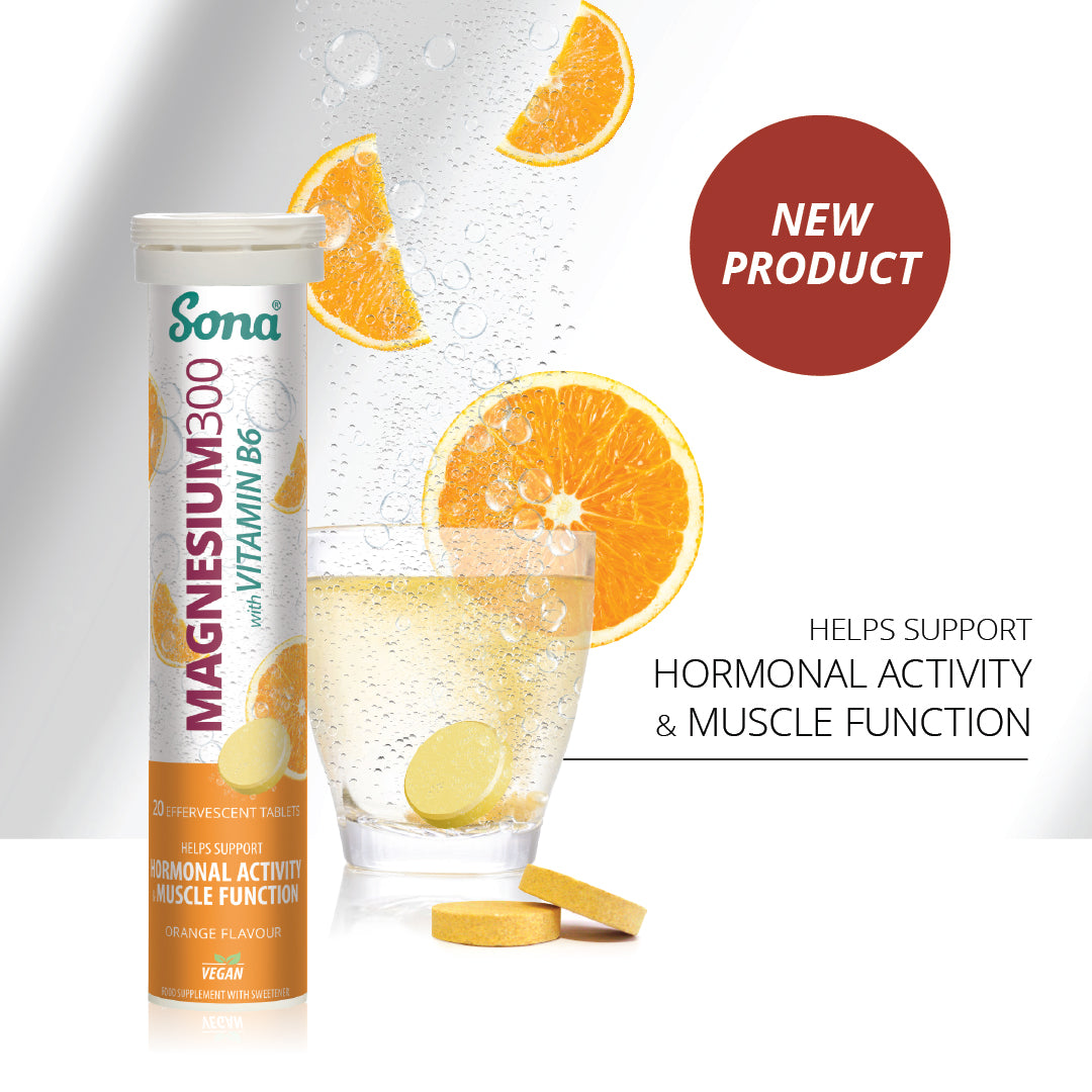 Magnesium 300mg with Vitamin B6 Effervescent Tablets
