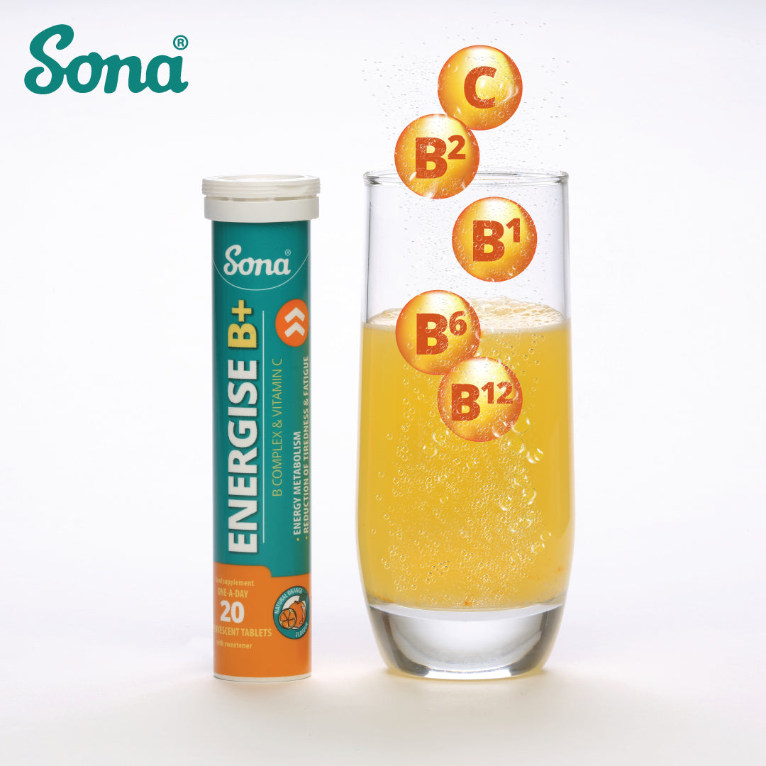 Energise B+ - Effervescent Vit C & B Vitamins for a quick energy boost