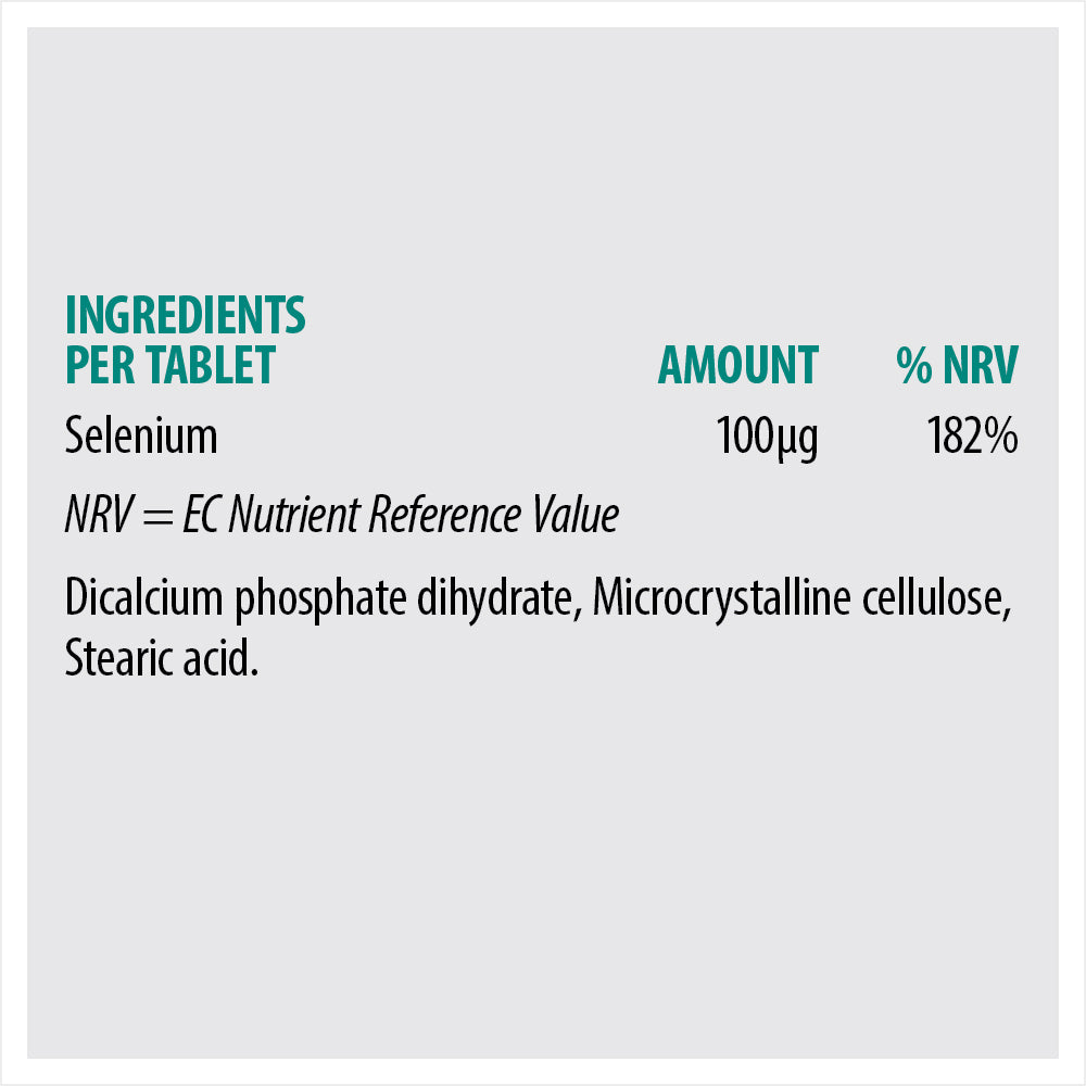Selenium - 100µg Selenium Tablets