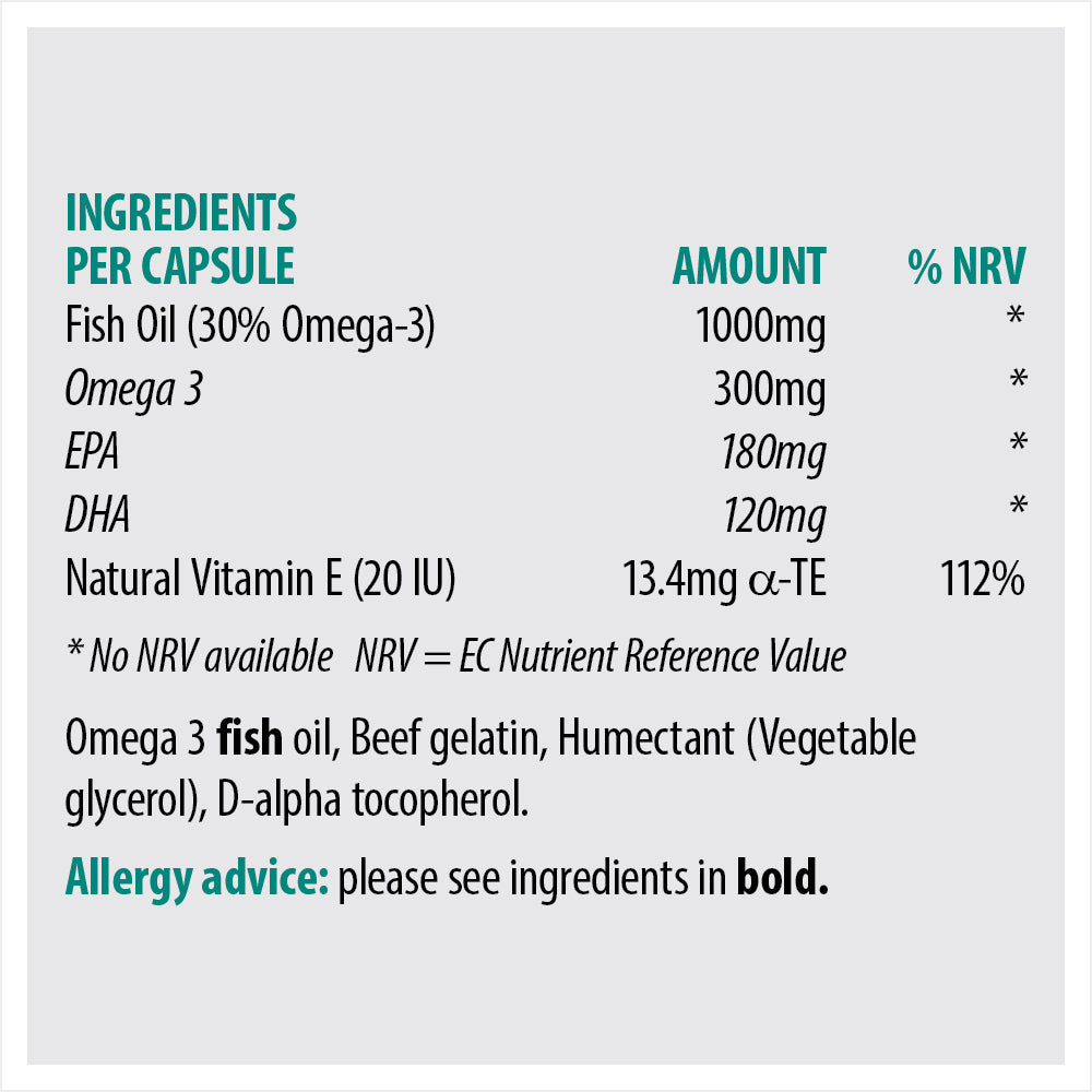 Omega 3 - Fish Oil (30 / 90 Capsules)