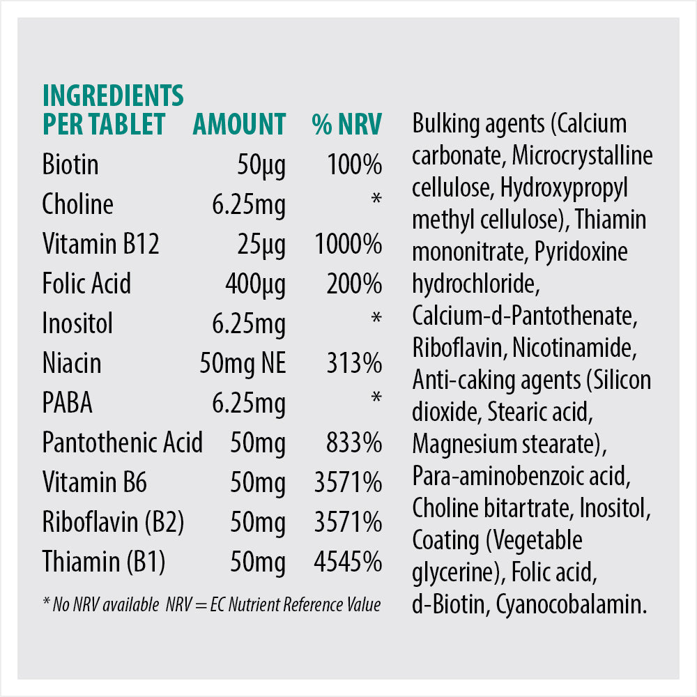 B Complex - Vitamin B Time Release (30/60/120 tablets)