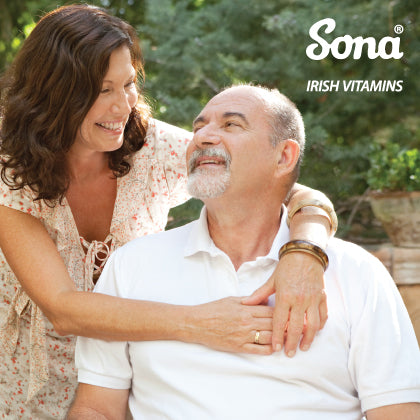 Couple enjoying a healthy lifestyle with Sona Irish Vitamins  CoQ10 Supplements