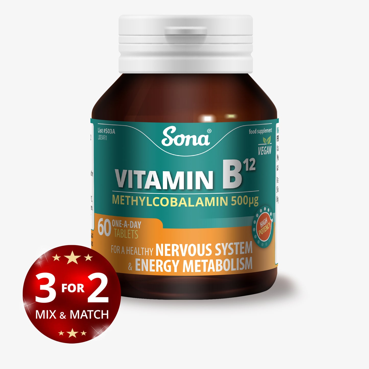 Vitamin B12 Tablets- Methylcobalamin 500μg