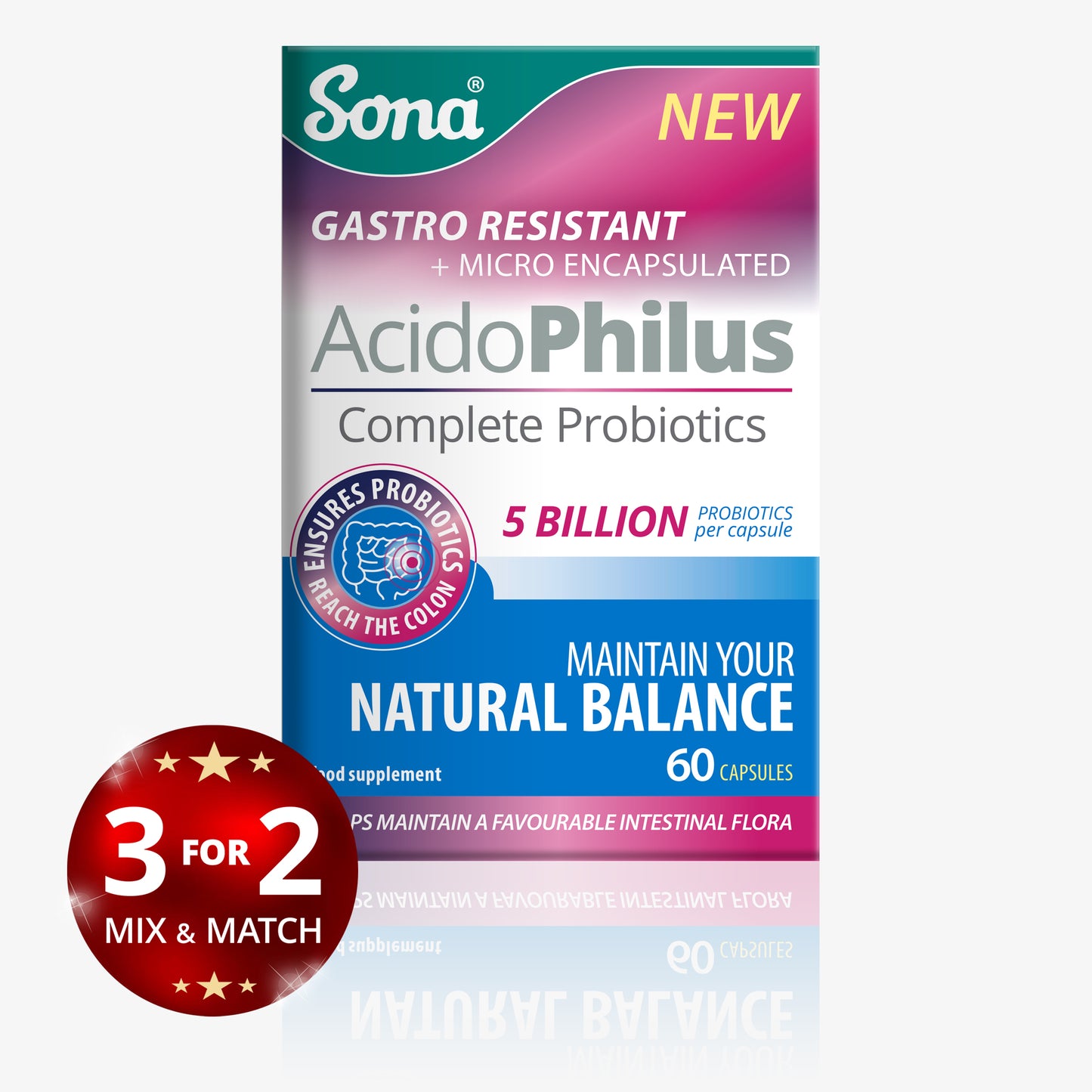 AcidoPhilus Complete - Gastro Resistant + Micro Encapsulated Probiotic Capsules