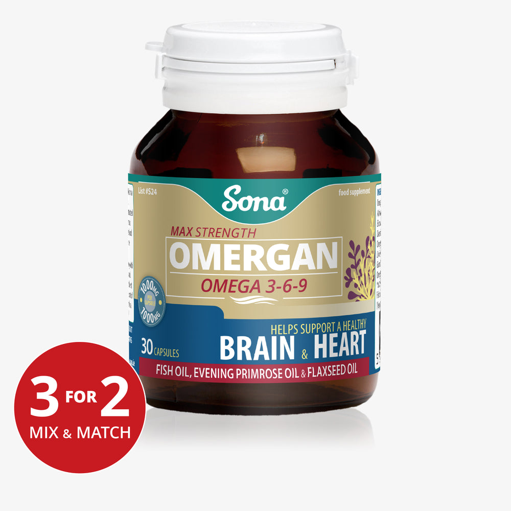 Omergan - Omega 3-6-9 Max Strength Fish Oil (30 / 90 Capsules)