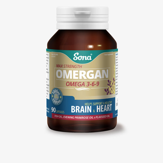Omergan - Omega 3-6-9 Max Strength Fish Oil (30 / 90 Capsules)