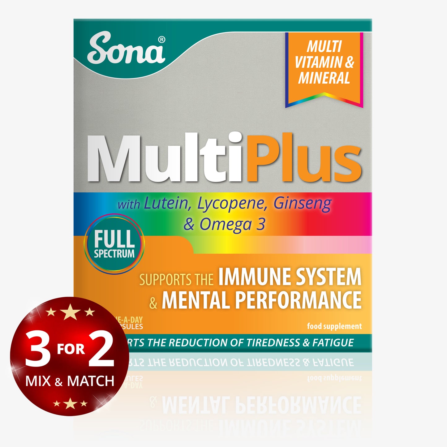 MultiPlus Capsules - Complete Multivitamin / Multimineral with Omega 3, Lutein and Ginseng