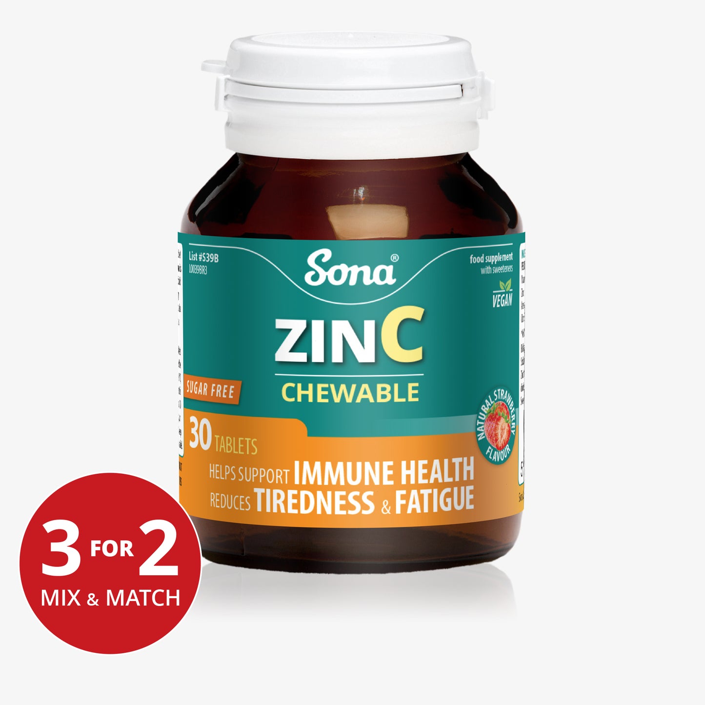 ZinC - Cold formula Chewable Zinc and Vitamin C Tablets