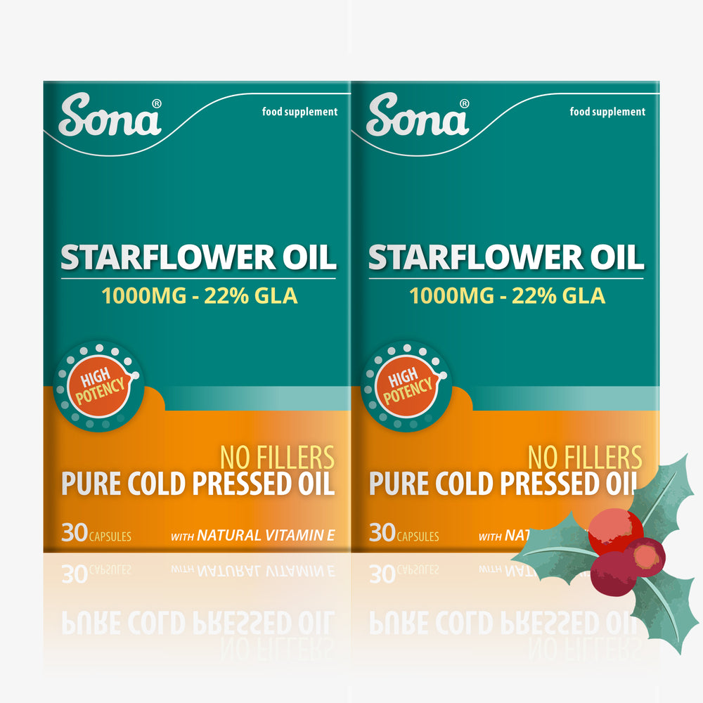 Starflower Oil - 1000mg Omega 6 Fatty Acid-Twin Pack