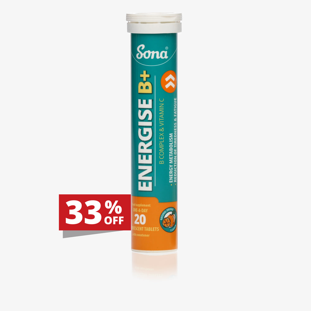 Energise B+ - Effervescent Vit C & B Vitamins for a quick energy boost