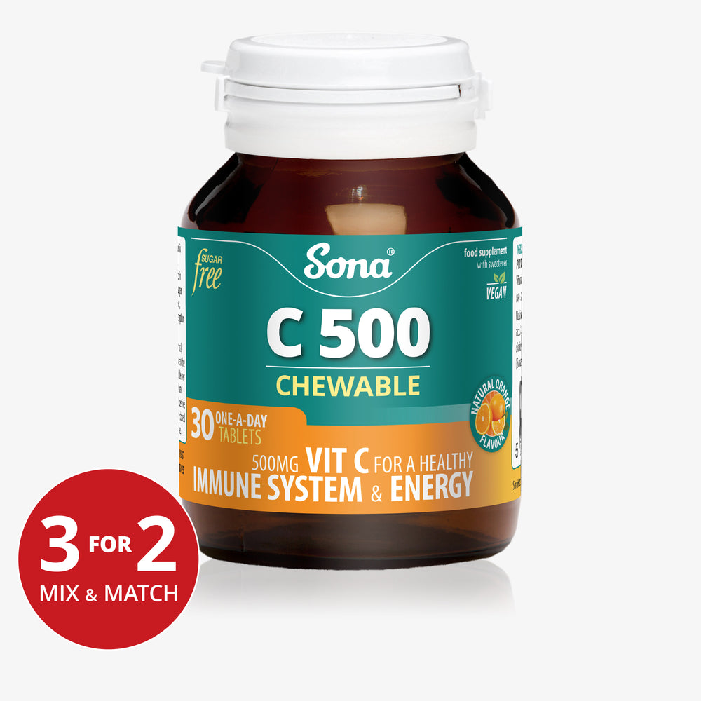 C 500 Chewable - Orange Flavour Vitamin C Tablets 30s