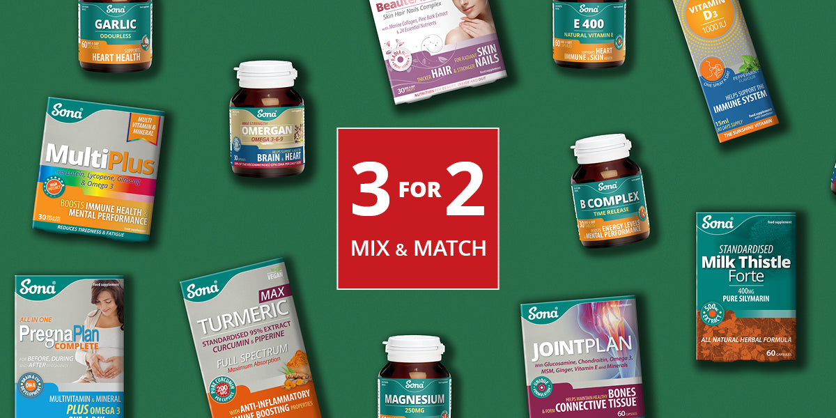 Irish Vitamins & Supplements Get 3 for 2, Mix & Match Sona