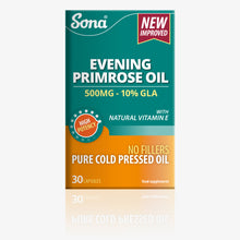  Sona Evening Primrose Oil, 500mg capsules. Helps reduce PMS, skin inflammation and joint pain. Hormone balancing effects.