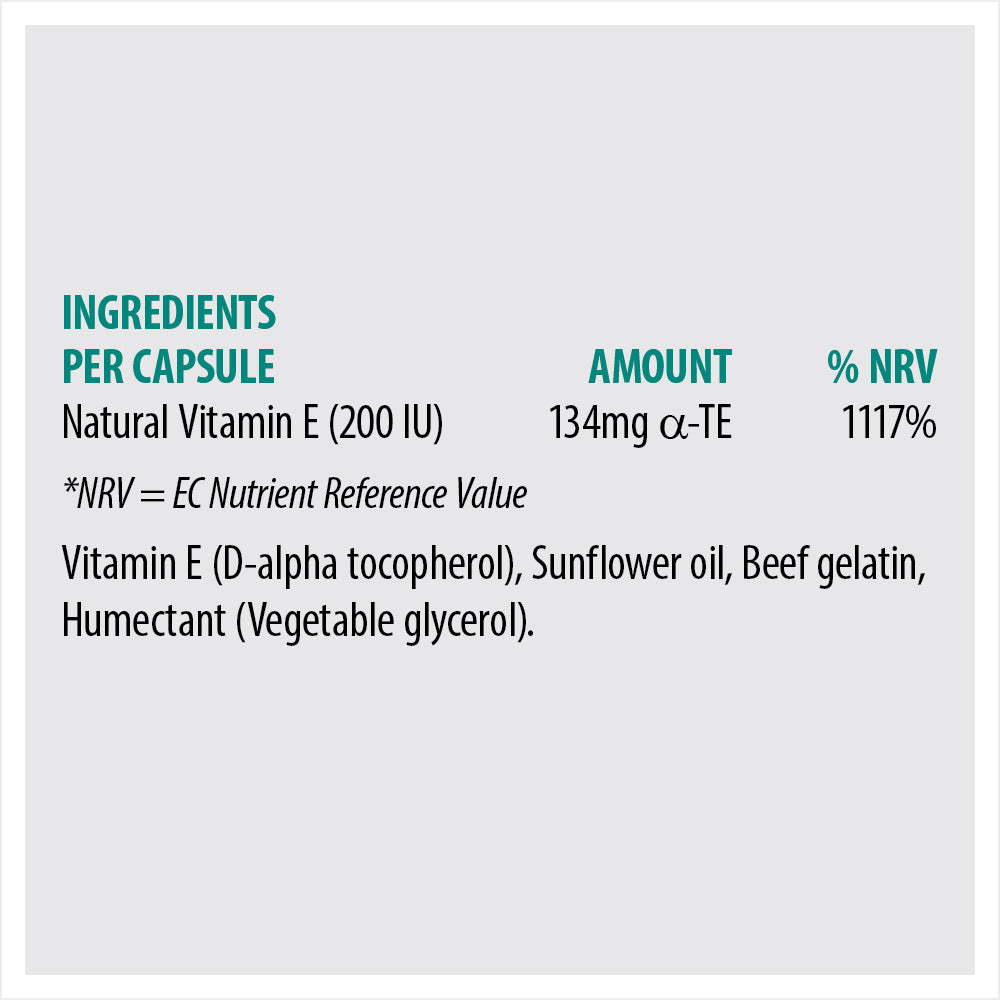 
                      
                        E 200 - Vitamin E 200 IU
                      
                    