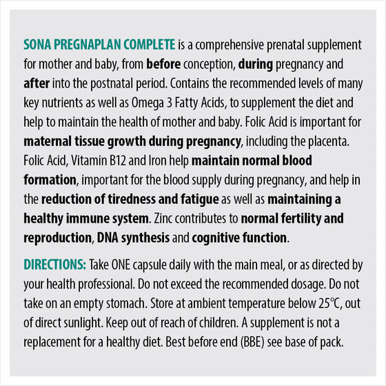 PregnaPlan Complete - Supplement for Before, During and After Pregnancy
