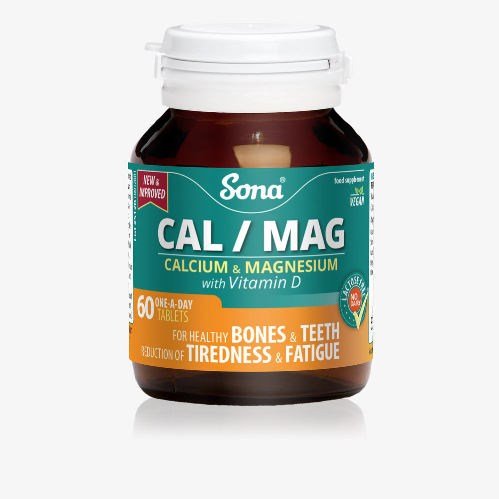 
                      
                        Sona Cal / Mag -  Calcium and Magnesium Tablets with Vitamin D3. For healthy bones, teeth, muscles and the immune system.
                      
                    