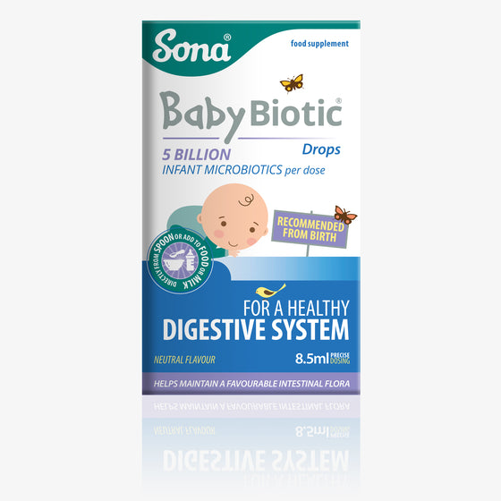 Sona BabyBiotic Drops - Probiotics for newborns and babies. Suitable from birth. Support your baby’s digestive and immune system. 