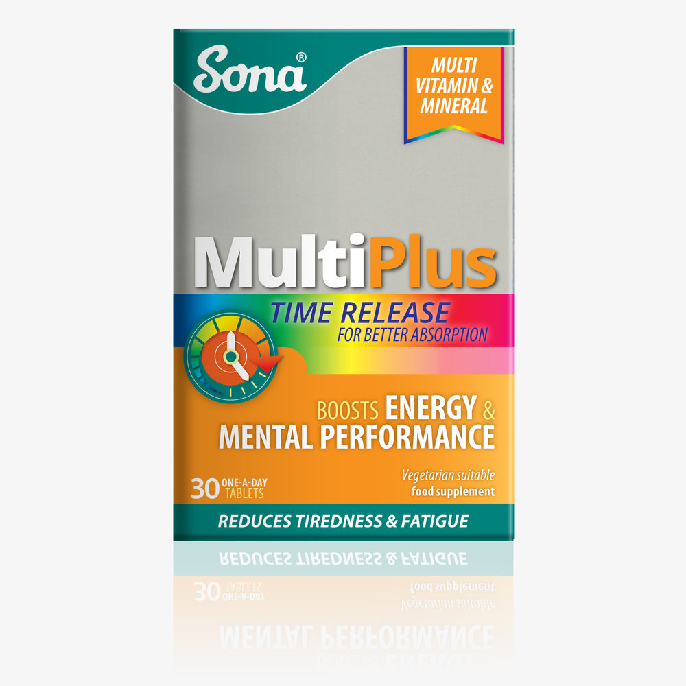 
                      
                        Sona MultiPlus Time Release is a complete multivitamin and mineral Time Release formula for optimum absorption. 29 essential nutrients for immune health, energy, and mental performance.
                      
                    