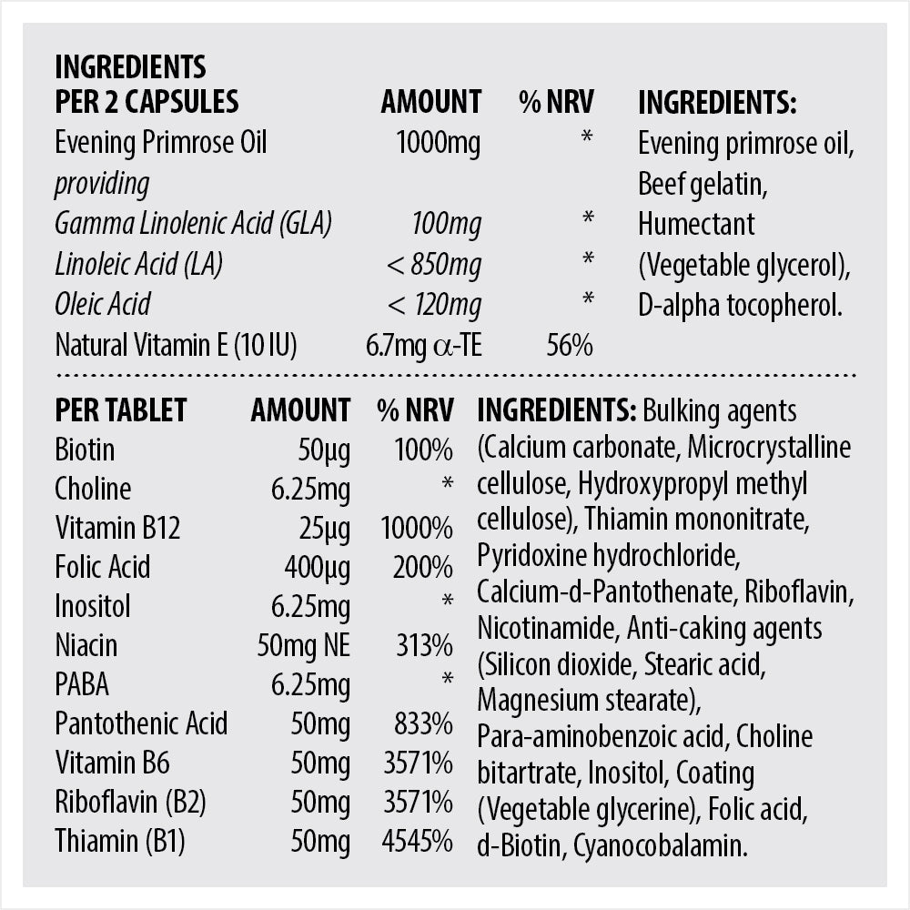 
                      
                        Stress Remedy - Evening Primrose Oil and Vitamin B Complex
                      
                    