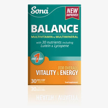  Sona Balance. A Multivitamin and Multimineral with 30 essential nutrients and antioxidants. One a day tablet.