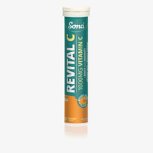  Sona Revital C, 1000mg Vitamin C is delicious orange flavoured drink. For a healthy immune system and energy. Sugar free effervescent tablets.